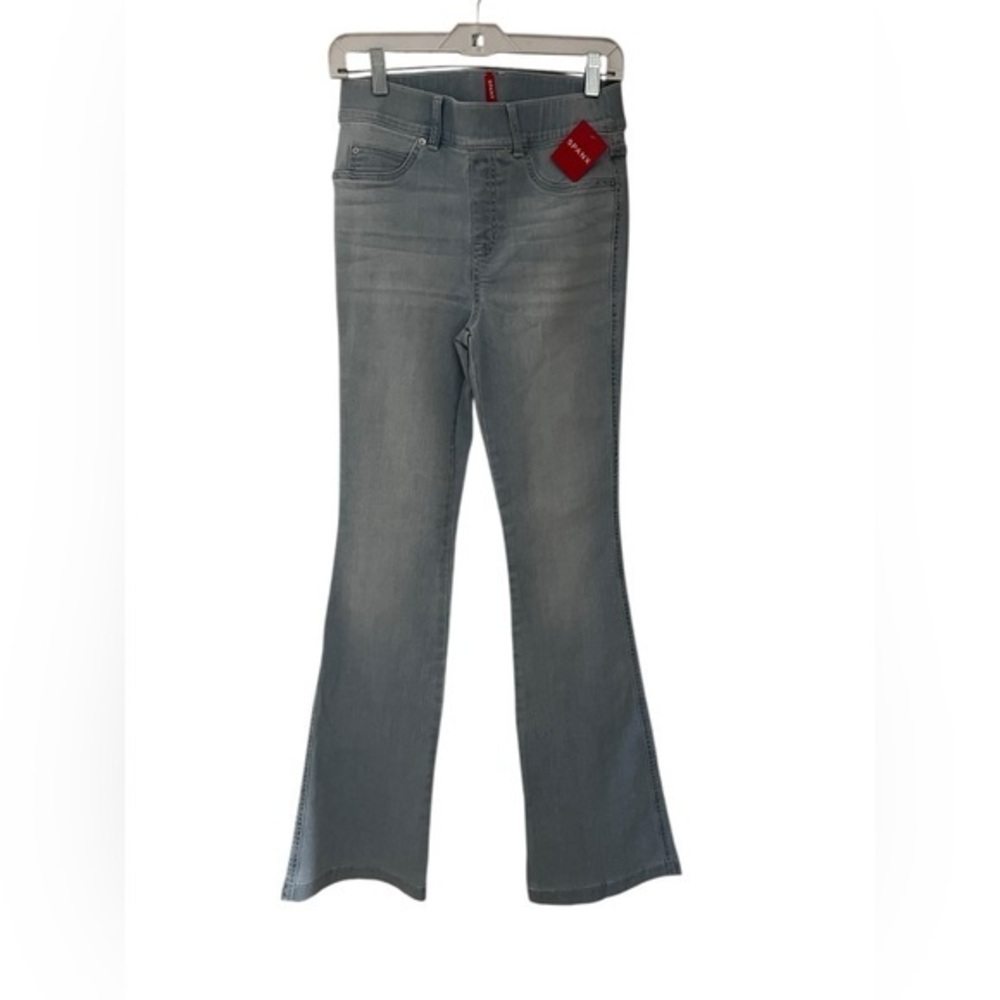 NWT SPANX light blue Denim Pants stretchy pull on waist band. Sz S